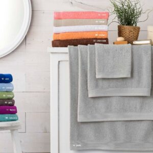 Toalla color 100% alg rizo americano 450 gr.