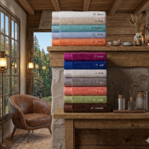 Toalla color 100% alg rizo americano 450 gr.